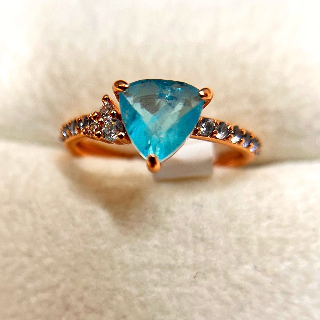Bomb Party "Something Extra" Lab Created Aquamarine Fused With Genuine Quartz &